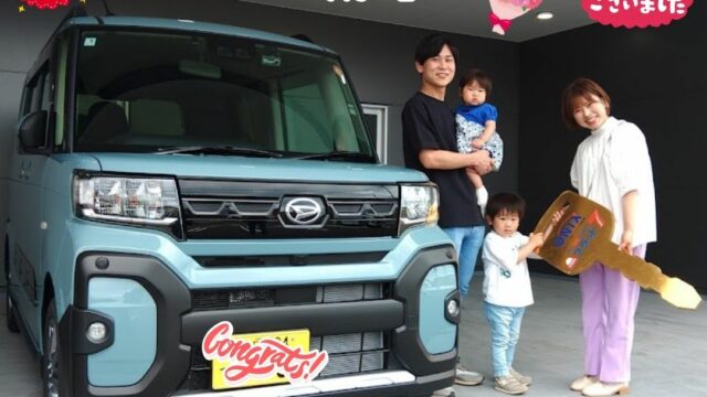 明石西店、新車　ファンクロス　Ｔ様の納車写真。